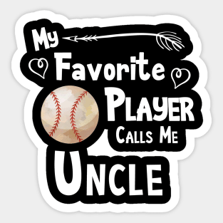 Favorite Player Uncle Love Softball Player Sticker